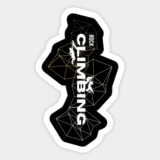 geometric rock climbing white Sticker